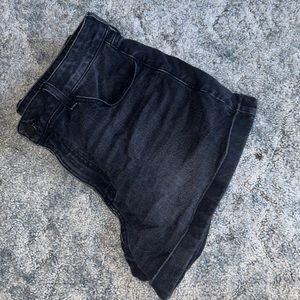 Black jean shorts